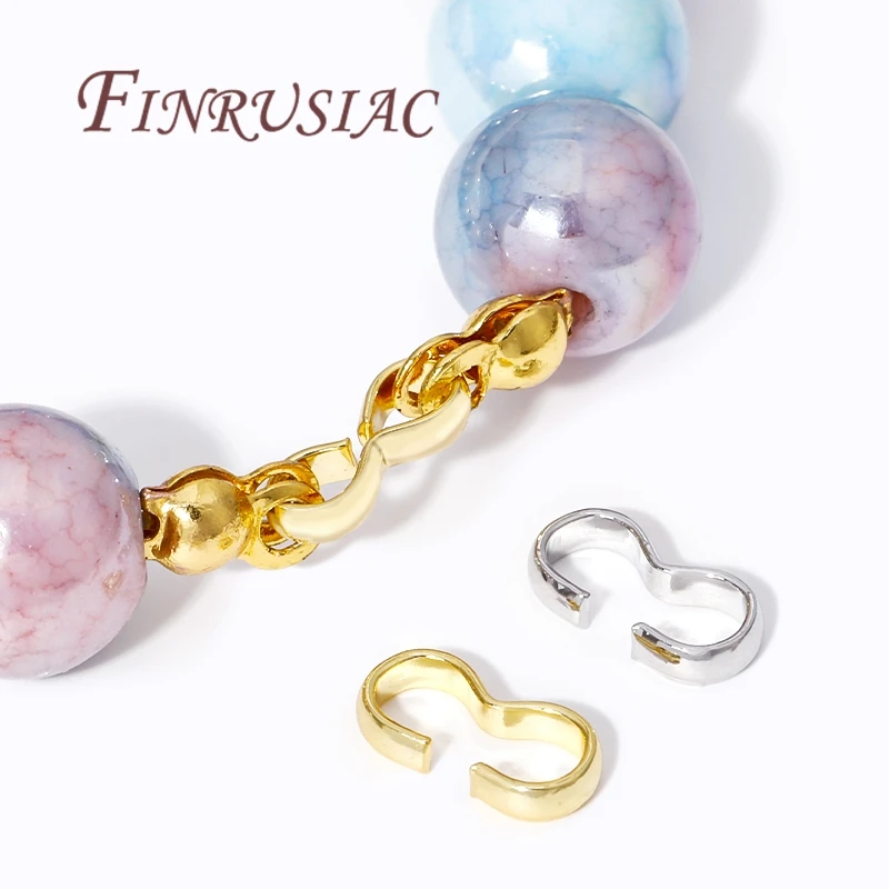 50-100Pcs/Lot Clasps Clasp For Beaded Necklaces 18K Gold Plated Connector Clasp For Bracelets Accessories,DIY Jewelry Making