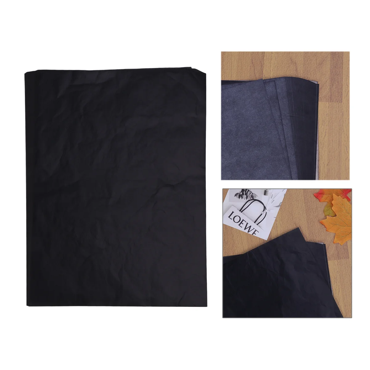 100pcs Transfer Paper Tracing Paper Graphite Carbon Paper Painting Carbon Coated Paper (Black)