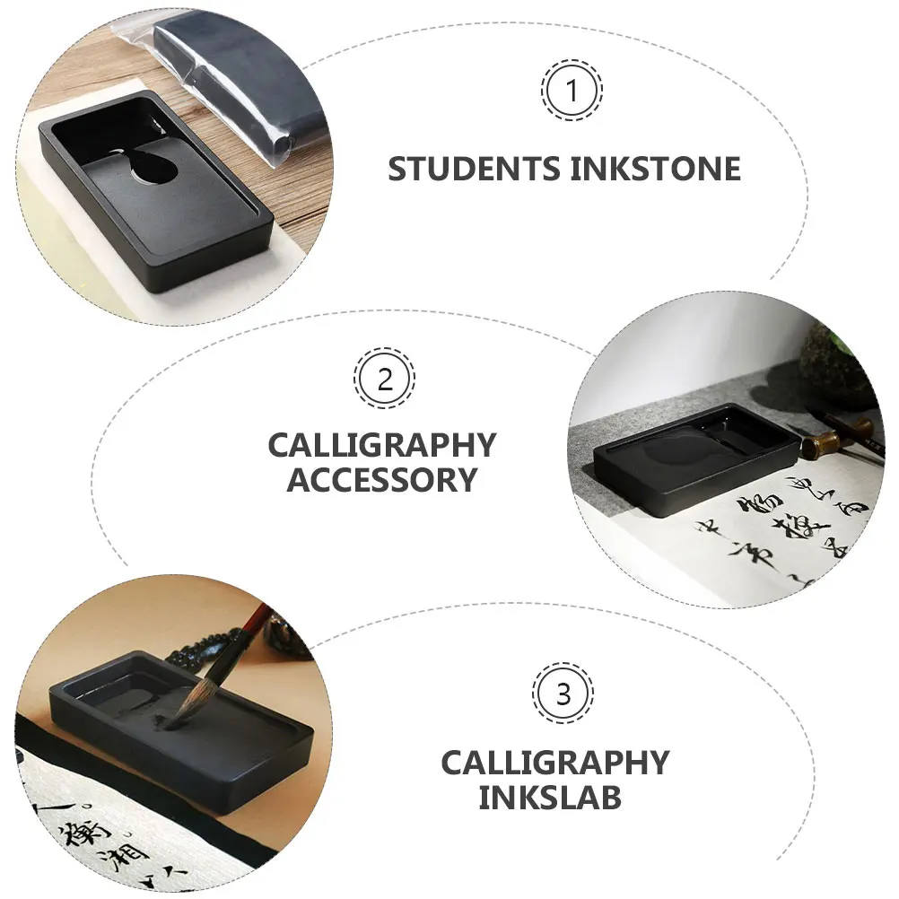 

Calligraphy Portable Inkstone Chinese Traditional Accessories Black Practice Student