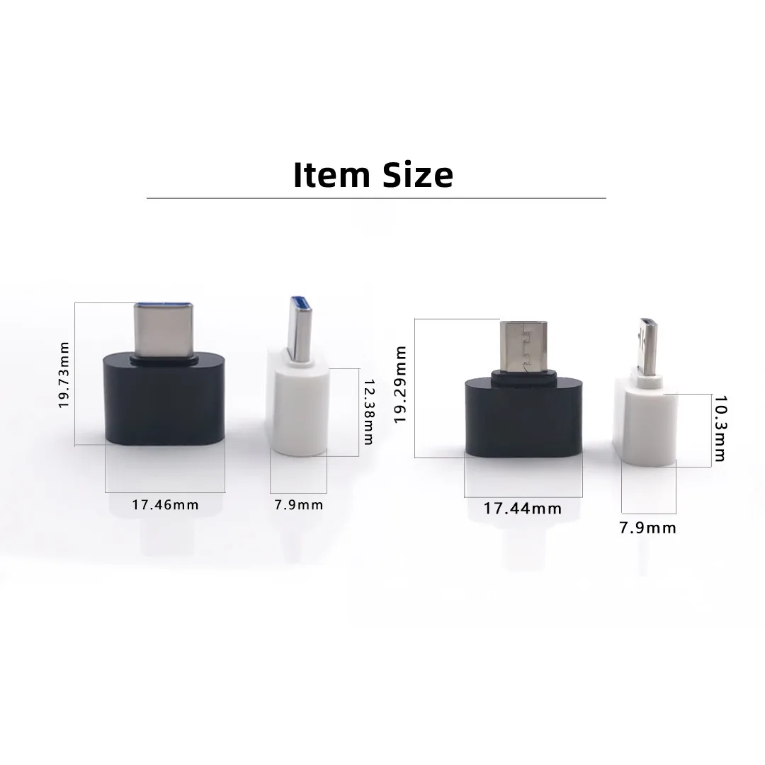 1/2/5 PCS Universal Micro USB/Type-C to USB 2.0 OTG Adapter Connector for Phone Tablet PC USB C OTG Converter Adapter