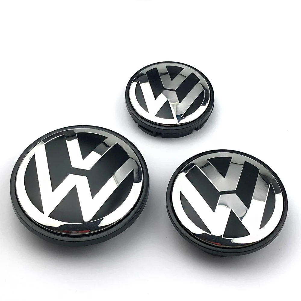 4pcs Car Wheel Center Cover Stickers Hub Cap Auto decoration accessories For Volkswagen R Golf 4 Motion GTI Polo Touran Octavia