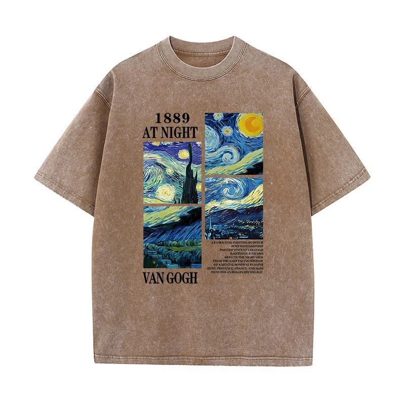 Art Painting Printed T-shirts for Men Women Vintage Popular T Shirts Harajuku Aesthetics Trendy Tees Spring Summer Cotton Tshirt