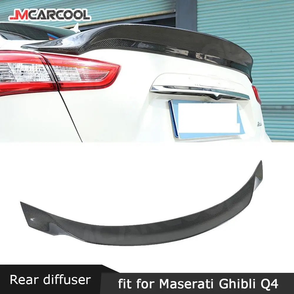 

JMCARCOOL Carbon Fiber Rear Spoiler Boot Duck Wings for Maserati Ghibli Q4 2014 -2017 FRP Black Trunk Trim Spoiler Boot Cover