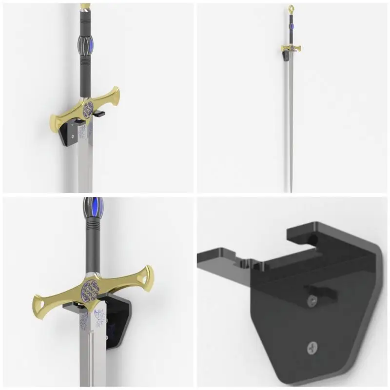 Acrylic Lightsaber Wall Mount - Universal Holder for Jedi/Sith Sabers, 30lbs Display Rack W/Mounting Kit
