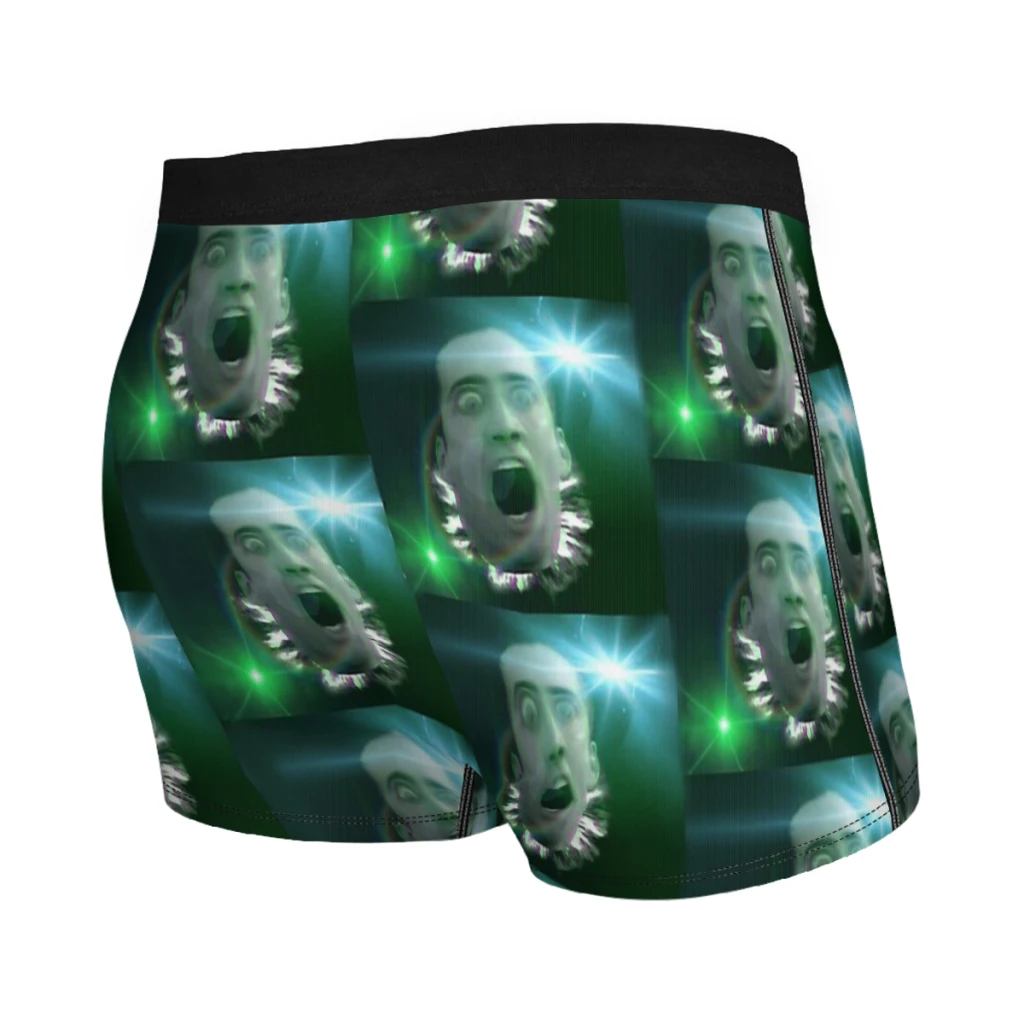 Nicolas Cage in Face Men Boxer Briefs Underpants Golden Globe Award Actor Highly Breathable High Quality Birthday Gifts