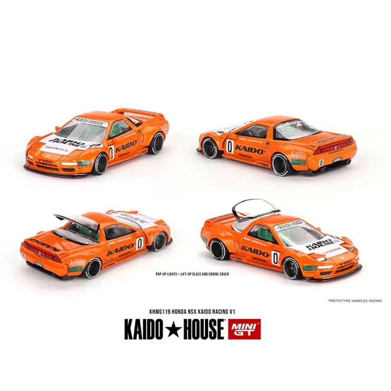 

Kaido House + MINIGT 1:64 модель автомобиля NSX литой спортивный автомобиль из сплава Kaido Racing # KHMG119 оранжевый