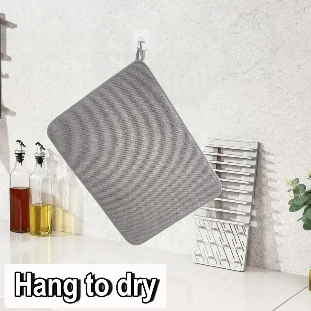 Kitchen Dish Drying Mat Absorbent Quick Dry Coffee Drain Pad Tableware Draining Pad Dinnerware Placemat Home Hotel Table Mat