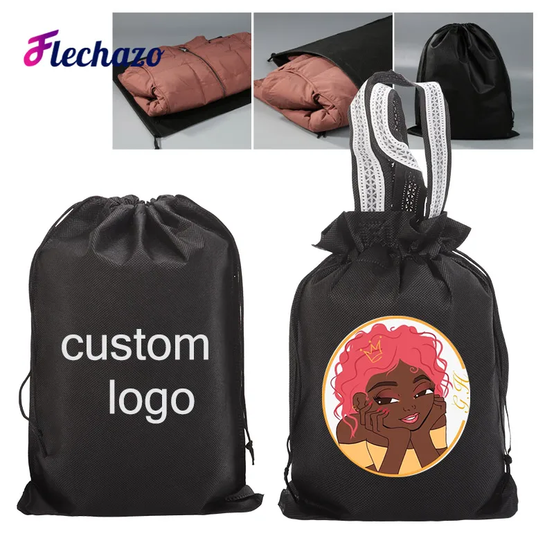 Hair Extension Holder Bag Wig Storage Bags With Drawstring For Multiple Wigs Dust-Proof Wig Bags Logo Customize Hair Accessories