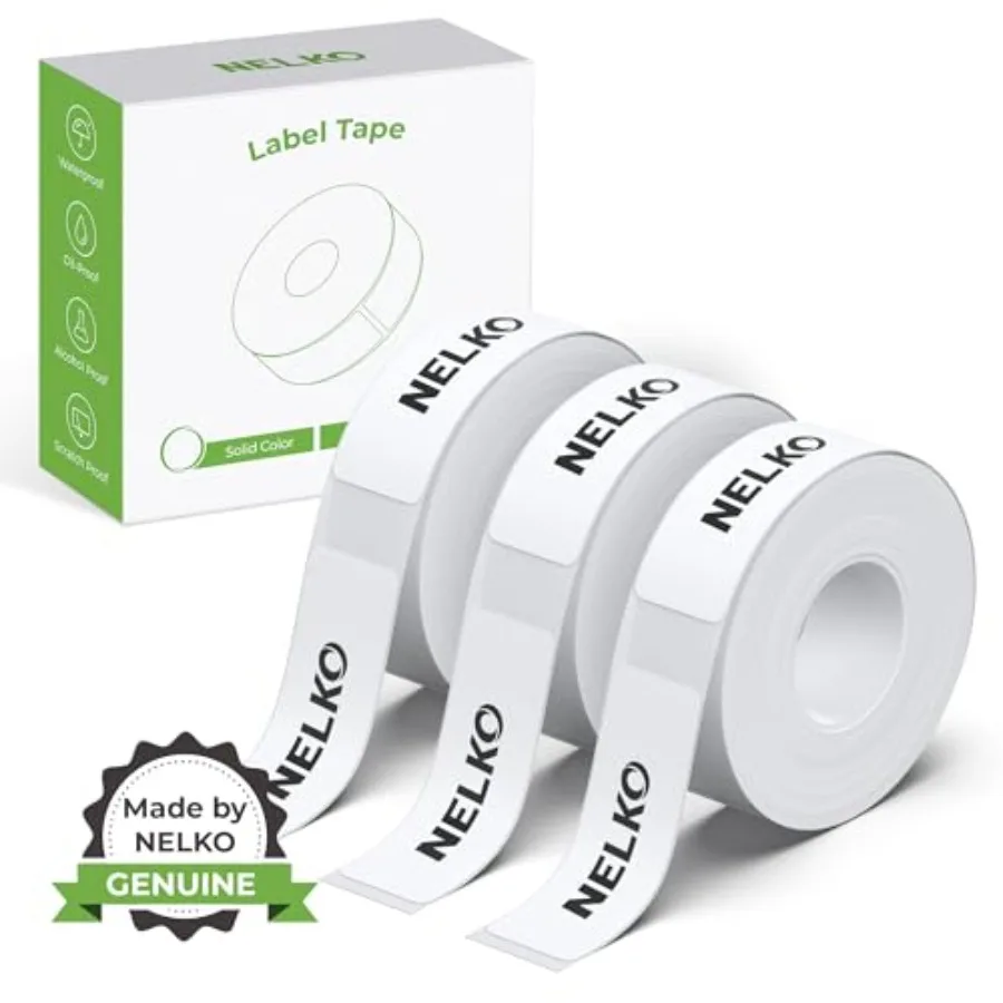 

Office Label Tape for P21 Label Maker, 14×40mm Laminated Tape, 3 Rolls Total 540 Labels
