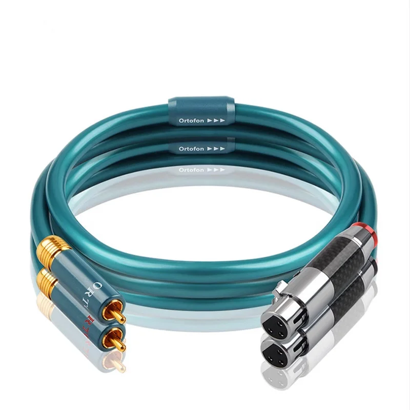 

1Pair Ortofon RCA To XLR Male Female Audio Cable 7N Single Crystal Copper Power Amplifier Speaker Connection Cable