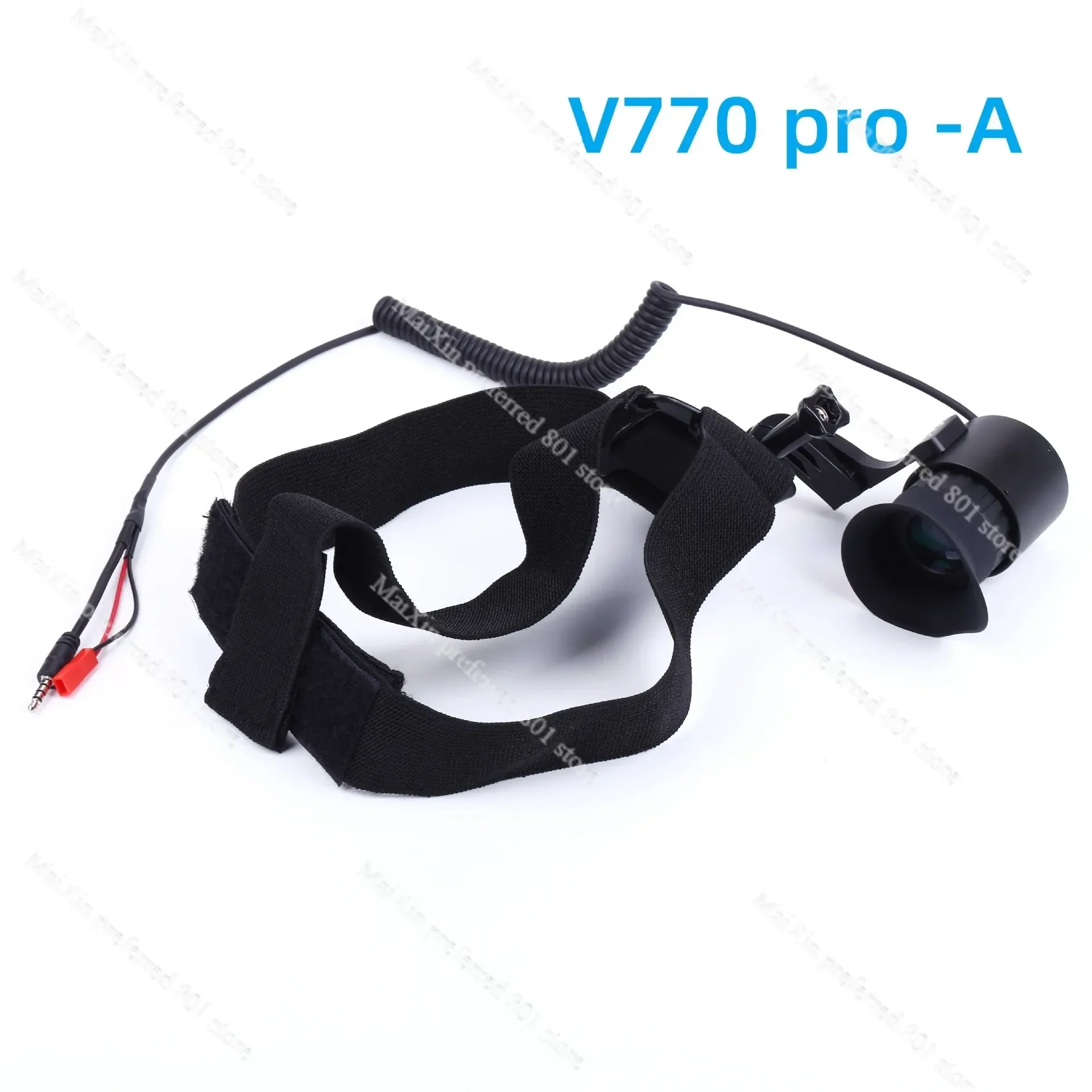 V770 Pro-A Portable Large Screen Head Mounted Display AV Input External Battery Brightness Diopter Adjustment