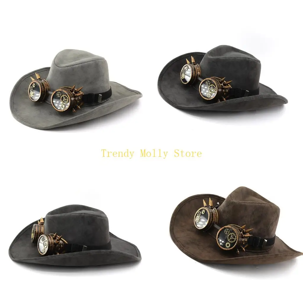 n5kb-punk-sueded-western-cowboy-cap-with-goggles-steampunk-fedoras-hat-for-festival-event-cosplay-costume-props-headpiece