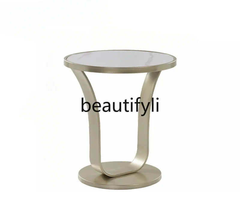 

Round edge rock slab small round table balcony small table