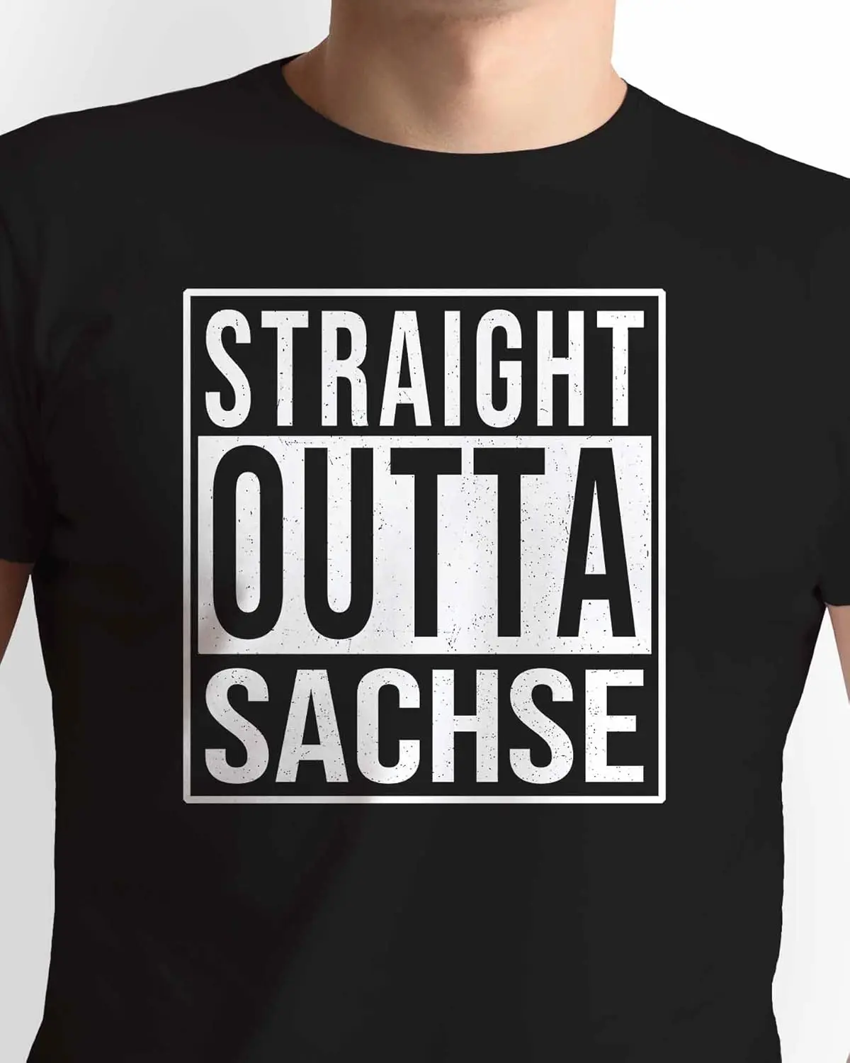 Straight Outta Sachse USA T-Shirt Souvenir Gift for City Lover. Unisex.