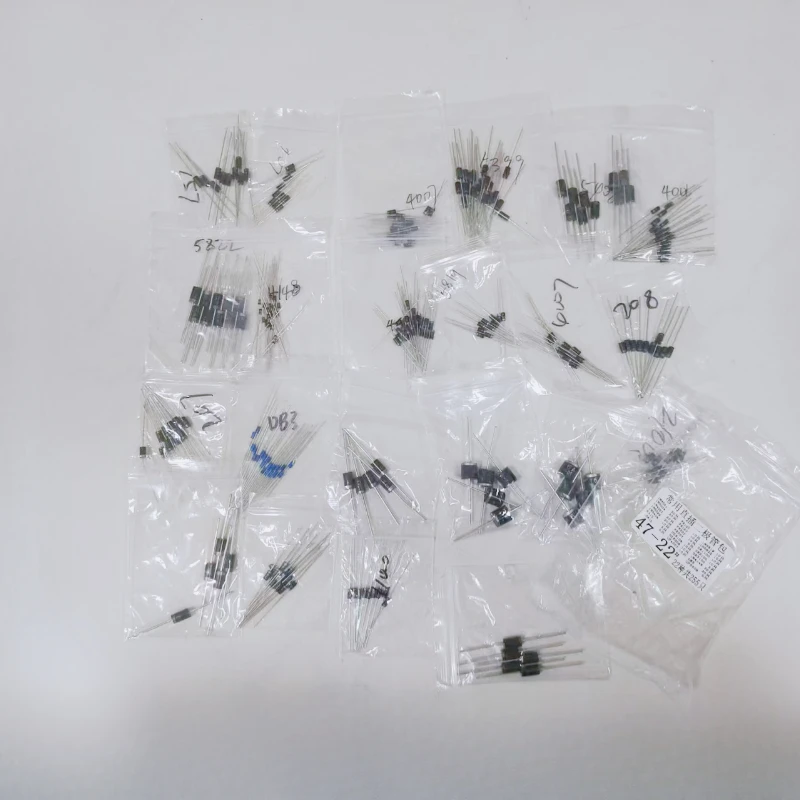 255PCS 22 values Fast Recovery Rectifier Diode Schottky Diodes Kit 1N4001 1N4004 1N4007 1N4148 1N5399 1N5408 1N5819 6A10 10A10