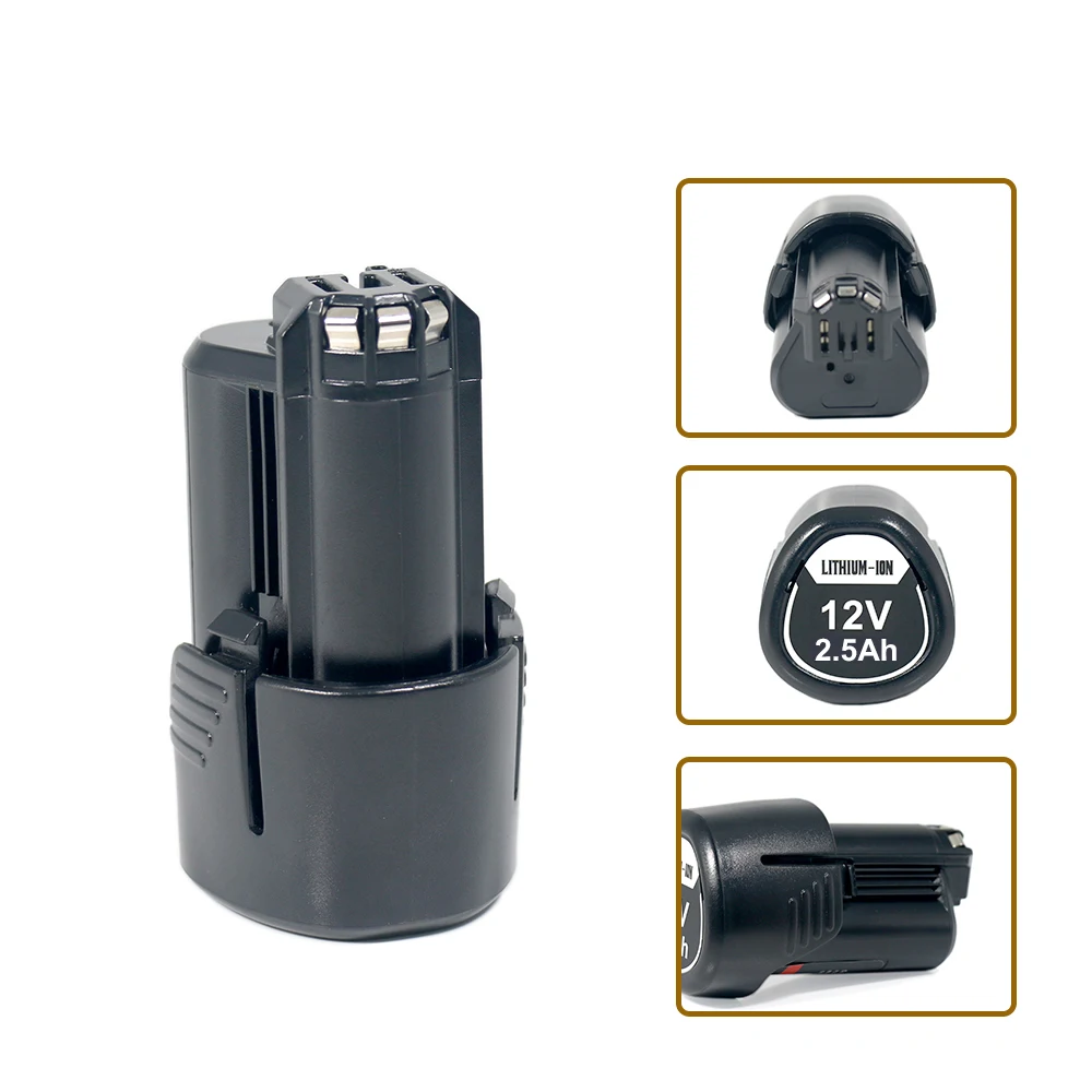 

100% New For Bosch 12V/10.8V 2500mAh 2.5Ah li-ion battery, perfectly compatible with bat411, bat411, bat412, bat412, bat413.