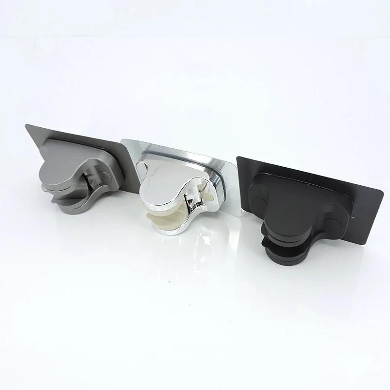 Adjustable Self-Adhesive Shower arm Head Holder Wall Mounted ABS Fixed Base Plate Bracket for Home Bathroom Accessories u