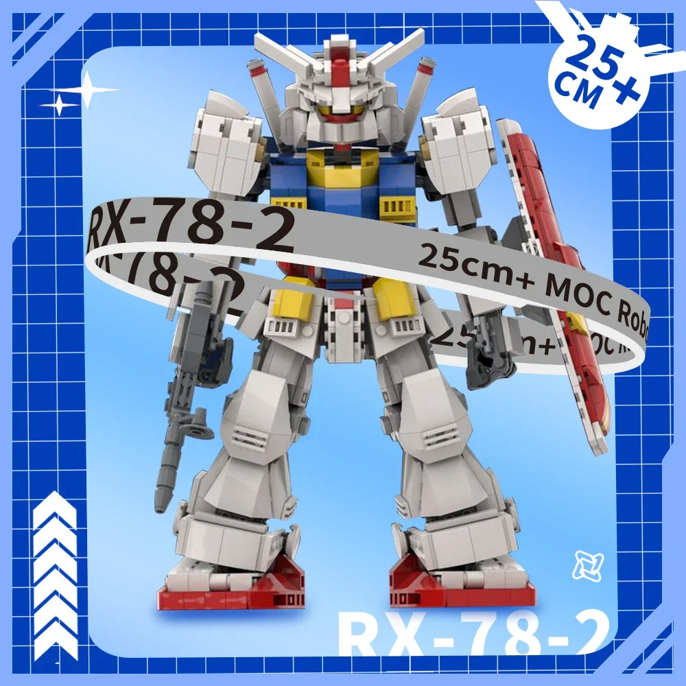 Gobricks MOC メカクラシックアニメ戦士ロボビルディングブロックセットアニメキャラクター RX-78-2 教育レンガのおもちゃ子供のギフト