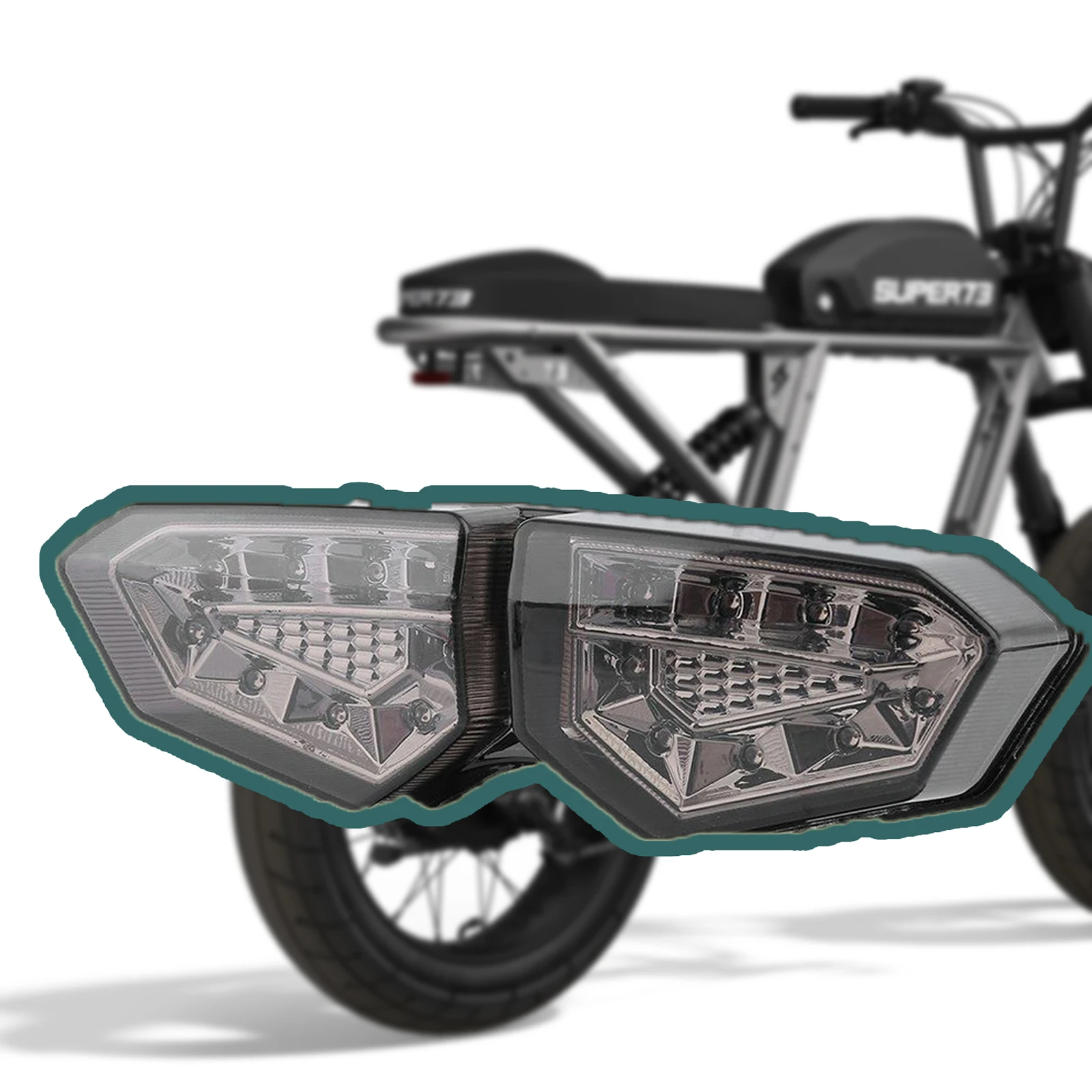 LED Taillight Kit for Super73  12V Plug and Play Tail Light with Turn Signal Light  for Electric Bike
