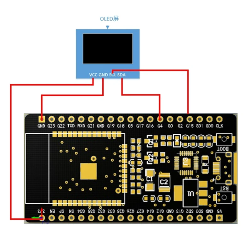 1Set Scheda di sviluppo modulo ESP32F Scheda di sviluppo driver CH340 con schermo a colori da 1,44 pollici