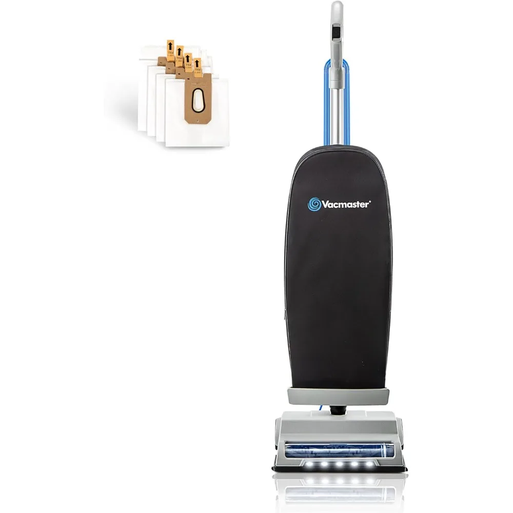 Ultra-Lightweight 14L Bagged Upright Vacuum Cleaner with LED Headlight and 2-Speed Settings