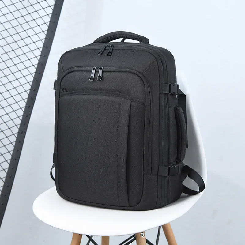 Large-capacity business travel bag Men\'s waterproof expansion Business commuter multifunctional backpack Boarding bag