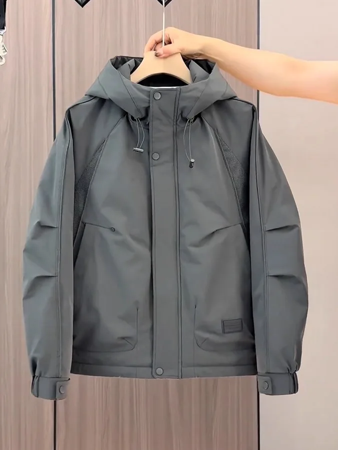 

Мужская зимняя хлопковая куртка Jaet, новинка 2025, теплая ветрозащитная свободная посадка из полиэфирного волокна, внутренняя повседневная длинная молния, закрытая...