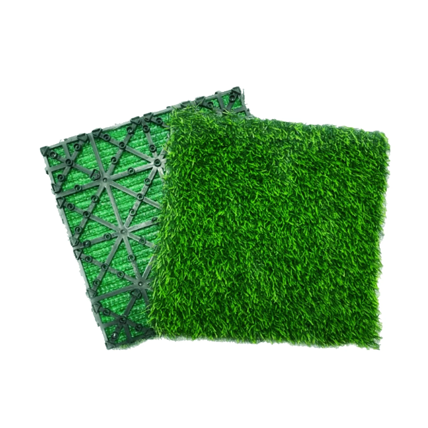 

Artificial Grass Turf Tiles Interlocking Set of 35pcs, Fake Grass Tiles Self-draining for Pet Indoor/Outdoor Flooring Decor, 12x