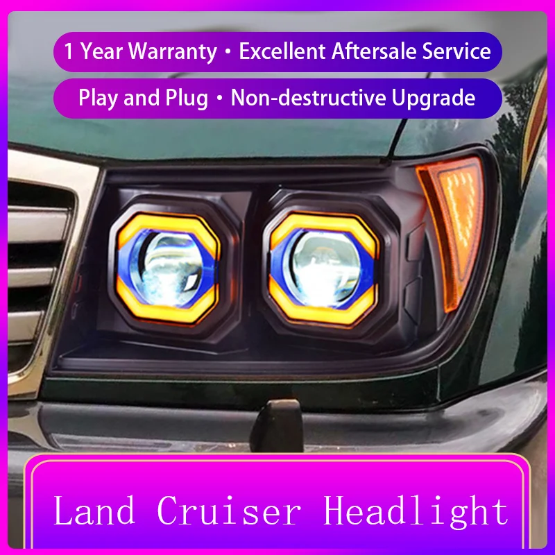 Car Headlight Styling FOR Toyota Land Cruiser LC100 FJ100 4700 1998-2007 Front Lamp Upgrade LED Plug And Play Tool Accessories