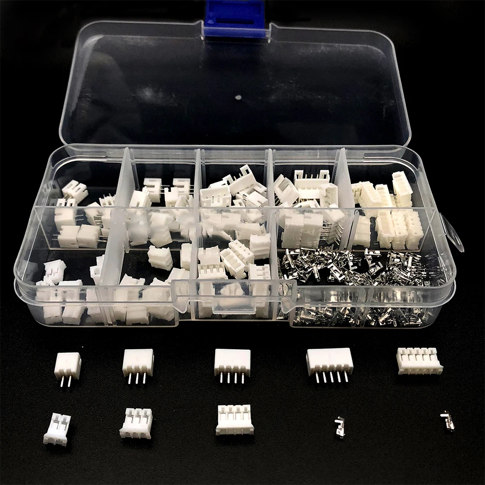 2 0mm For JST PH Connector Kit 230Pcs with 2/3/4/5 Pin Housings Suitable for Speakers Monitors and Circuit Boards