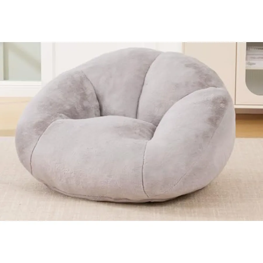 3.28 Feet Bean Bag Chair for Adults Shell-Shaped Bean Bag Lazy Couch Faux Fur Cloud Sofa Chair Lounge Floor Sofa with Filler fo