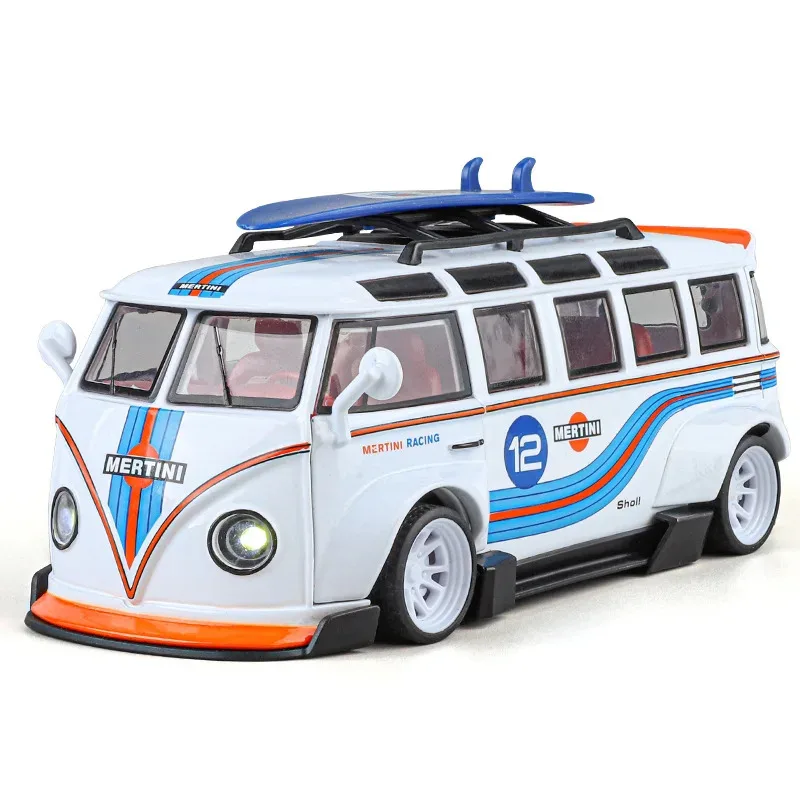 Simulation G1 échelle T1 transporteur modèle son lumière Bus jouets véhicule enfants garçon cadeau d'anniversaire Miniature Voiture