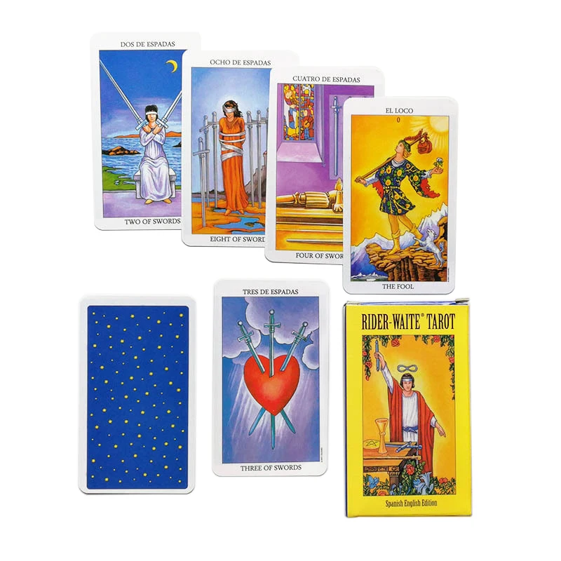 Classic Tarot Spanish English Version Knight Waiter Rider Waite Tarot Cards Divination Fate Forecasting Prophecy Card Games