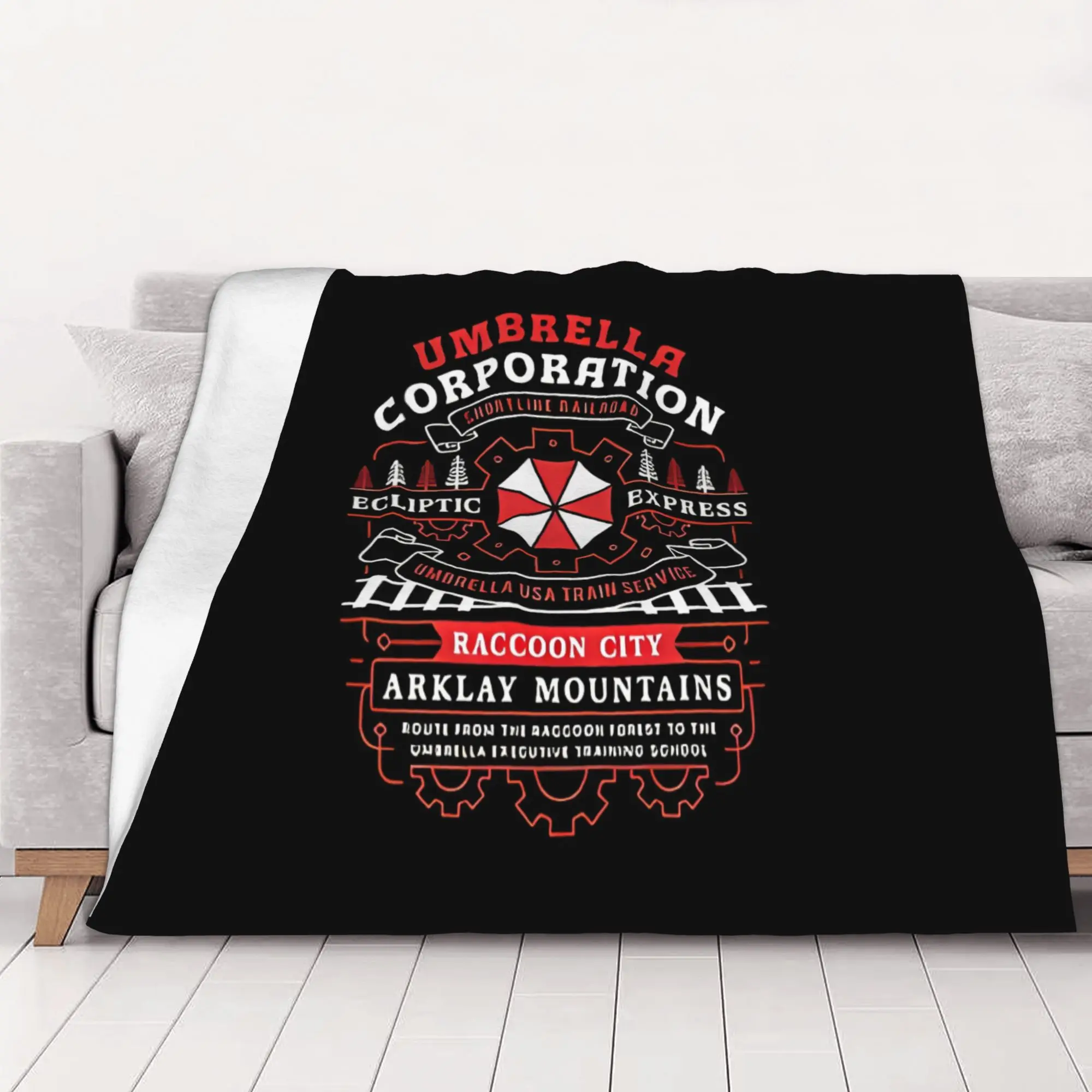1PC home Cutecore Ecliptic Express Emblem Resident Evil Blanket Super Cosy Plush Home Living Room Sofa halloween