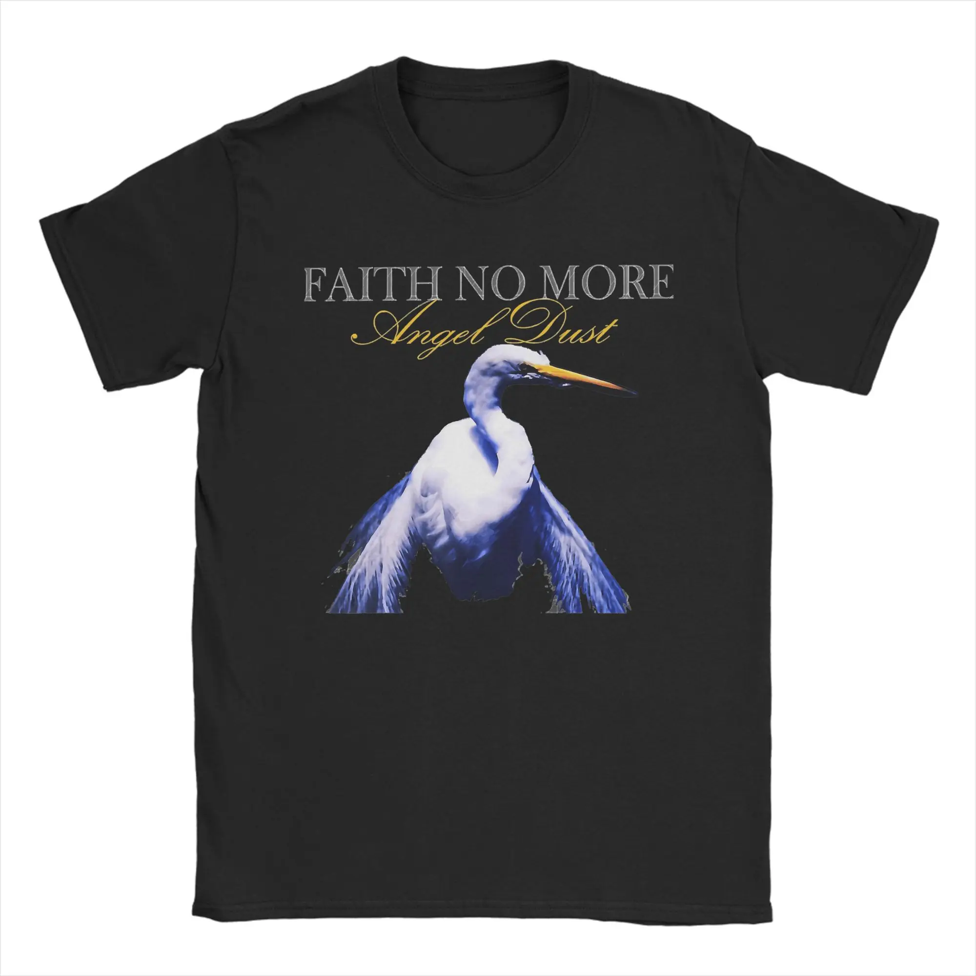 

Мужские футболки Faith No More Band Винтажные футболки из чистого хлопка с коротким рукавом Новые футболки Angel Dust с круглым вырезом Одежда больших размеров