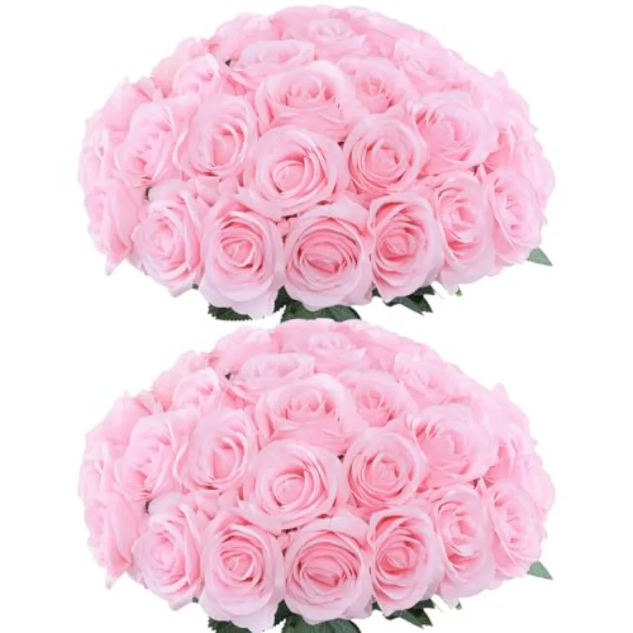 

50 шт. искусственных роз оптом, реалистичные шелковые искусственные розы с длинным стеблем для свадебных композиций, букетов, цветочных оформлений для вечеринок