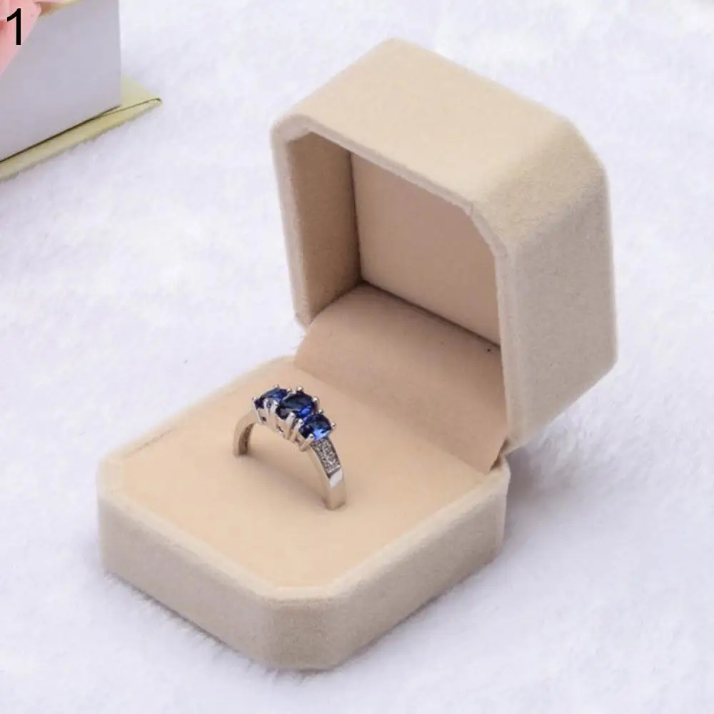 Velvet Engagement Wedding Earring Ring Pendant Jewelry Display Box Gift Case Proposal Ring Box dropshipping