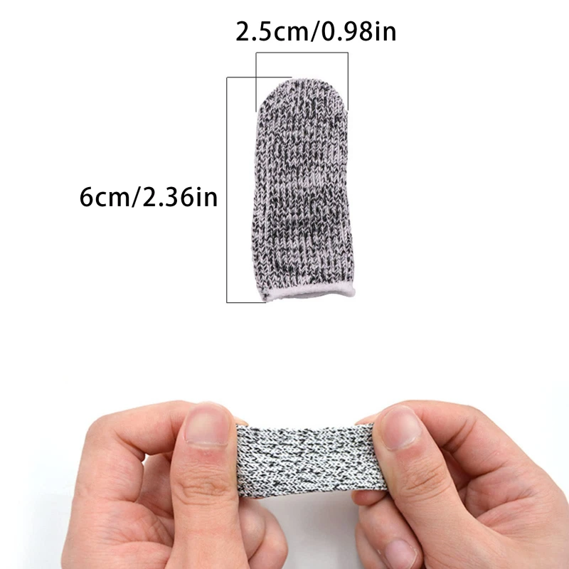 10Pcs Anti-Cut Finger Cover Finger Protector Sleeve High-Strength Safety Flexible Anti Cut Fingertip Gloves Kitchen Tool