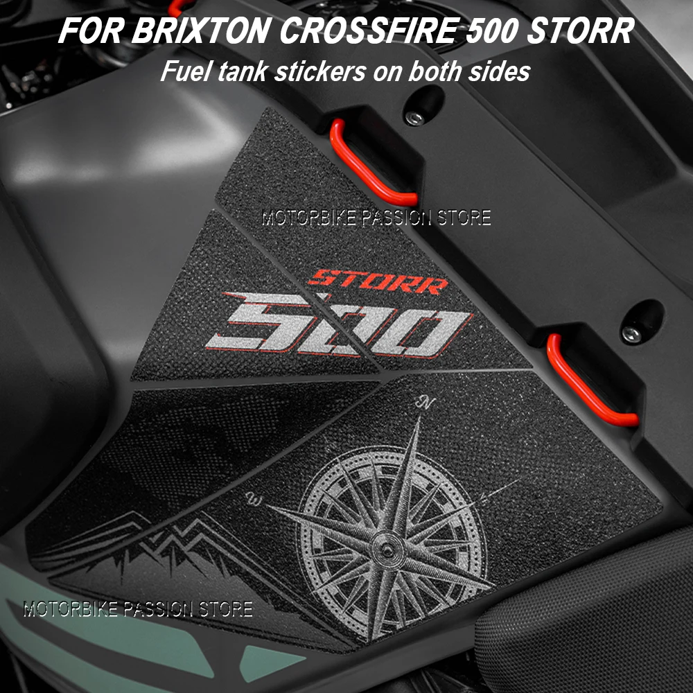 

For Brixton Crossfire 500 storr Fuel tank on both sides Protective Sticker Motorcycle Guard Stickers 3D Epoxy Resin Sticker