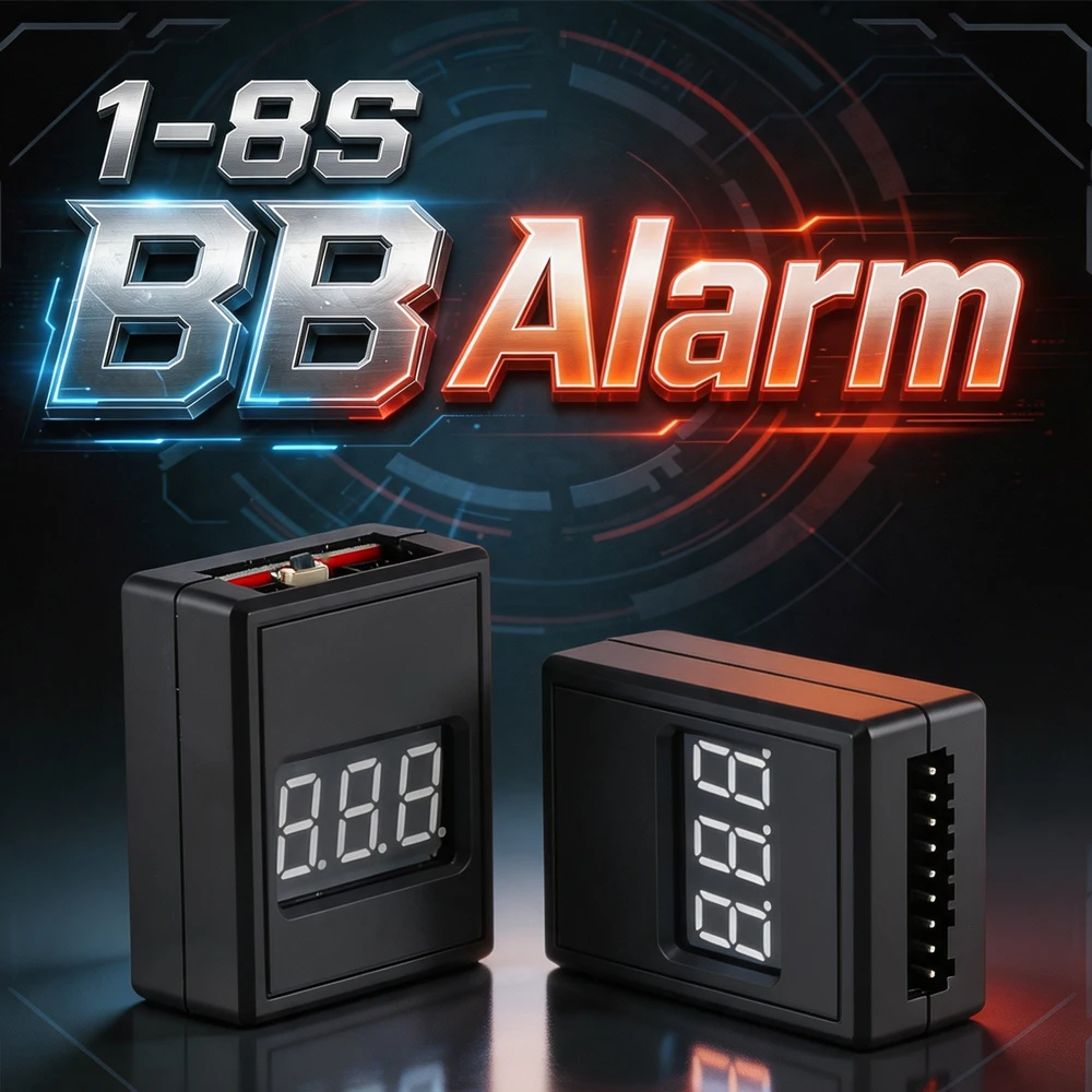 High Quality 1-8S Low Voltage Buzzer Alarm Lipo Battery Voltage Indicator Tester BB low-voltage Alarm For RC Lipo Battery