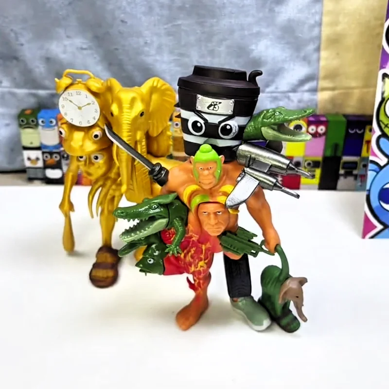 

Tung Tung Tung Sahur Stitching Monster Съемная сборка Примитивная версия Fusion Monster Комбинация ручной работы подарок ручной работы