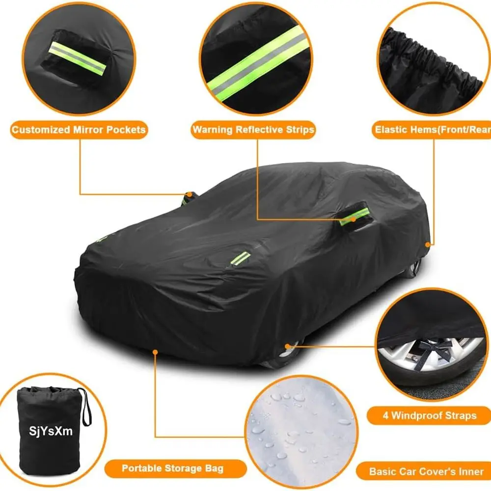 غطاء سيارة مقاوم للماء لجميع الأحوال الجوية لسيارة تويوتا كامري 2007-2026، ميراي 2024-2026، كراون 2018-2026 سيدان - يحمي من المطر والشمس، #2