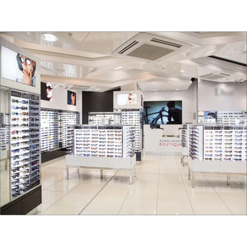 (Customized) Guangzhou professional design optic shop display stand furniture eyeglass shop interior sunglass display