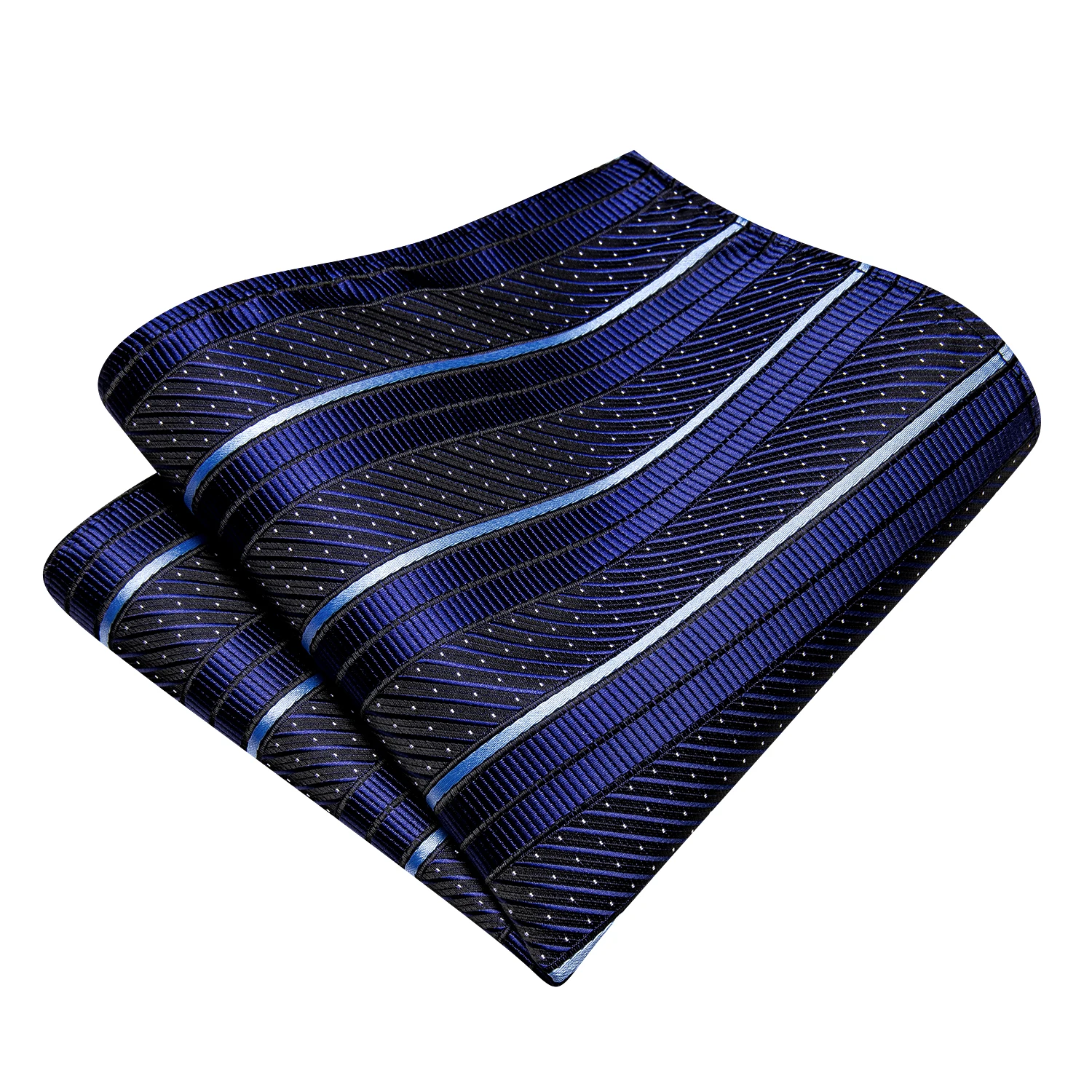 Hi-aught-Ensemble de boutons de manchette Hanky pour hommes d'affaires, cravate rayée bleu marine, accessoires Jacquard pour la présidence, Craings.com, mariage et fête, 03/Wear, 8.5cm