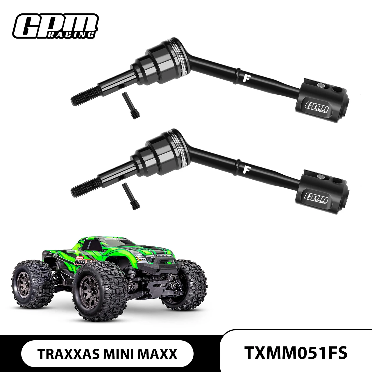 

GPM TRAXXAS Mini Maxx For 4140 Carbon Steel Front Driveshafts & Drive Cups 51mm
