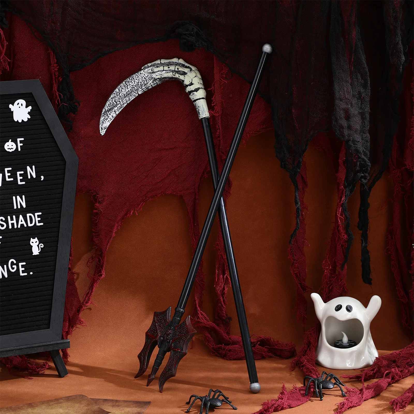 

2Pcs Realistic Three-Pronged Devil Cutter Plastic Halloween Cosplay Costume Party Decoration Simulation Halloween