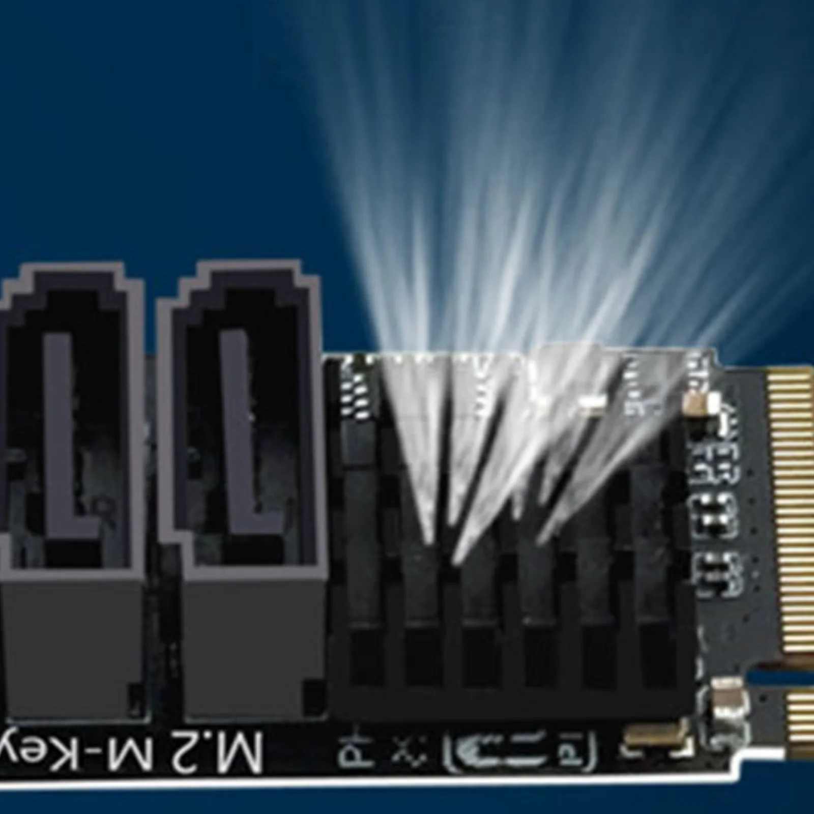 

M.2 PCIE To SATA Expansion Card ASM1166 6Gbps 8 Port M.2 NVMe To SATA 3.0 Expansion Card with Smart Indicator Tools Included