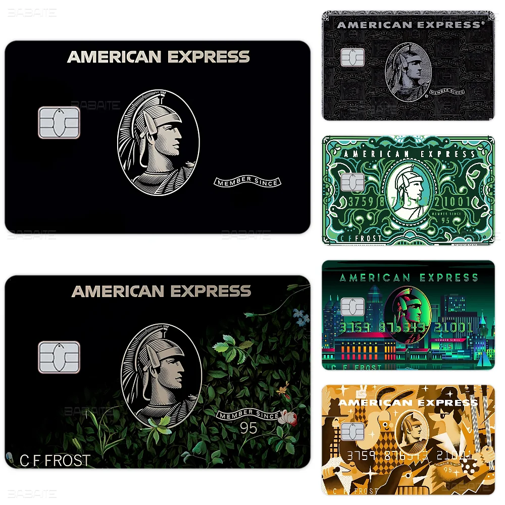 Classics A-AMERICAN E-EXPRESS Various Anime Bank Credit Cards Bus Pass Stickers Cool Decoration Waterproof Collection Toys Gifts