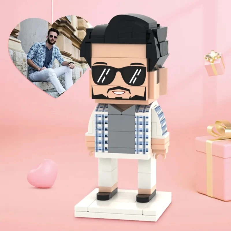 

Gifts for Him Full Body Customizable 1 Person Brick Figures Custom Brick Figures Personalized Small Particle Block Toy Character