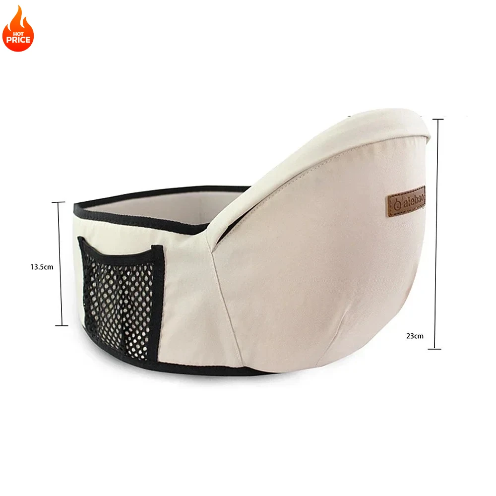AIEBAO Multifunctional Baby Carrier Adjustable Hipseat Waist Support Ergonomic Design for Infant Walking Comfort CPC Certified
